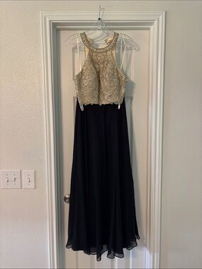 fiesta fashion champagne dress Fiesta Gowns - 56347 Embellished Long Sleeve Ballgown 12 / Champagne/Champagne*